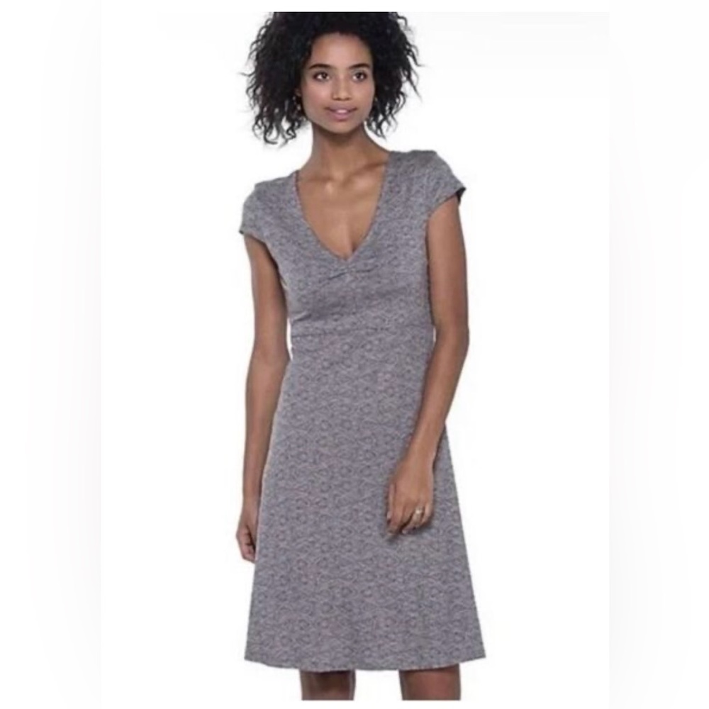 NWOT Size Small Toad & Co Rosemarie Dress in Cocoa Quinto Line Print